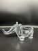 Large crystal elephant pocket tray
