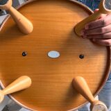 Vintage leather magazine holder