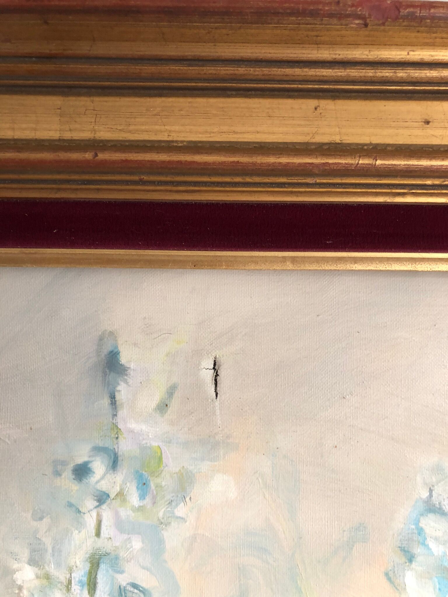 Oil on canvas, bouquet of flowers