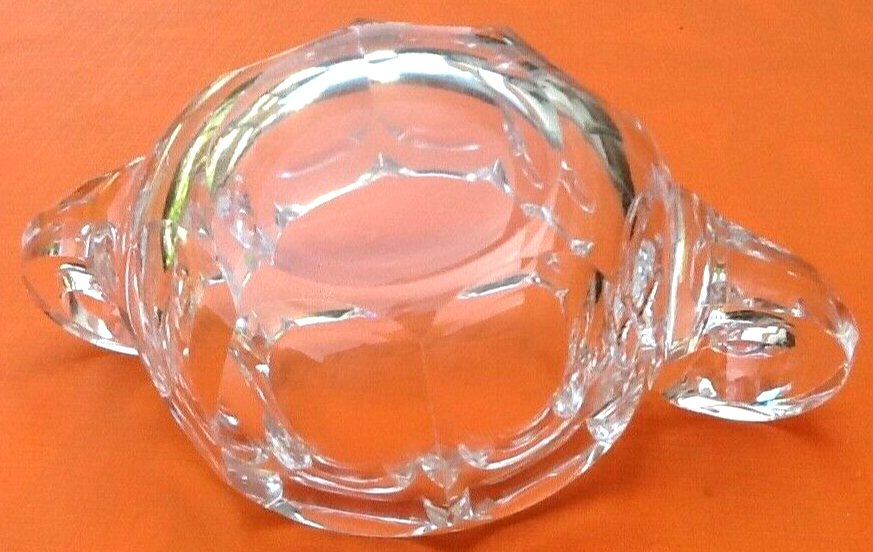 1960s empty faceted pocket with handles cut crystal