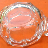 1960s empty faceted pocket with handles cut crystal