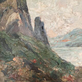 Sea and mountain landscape