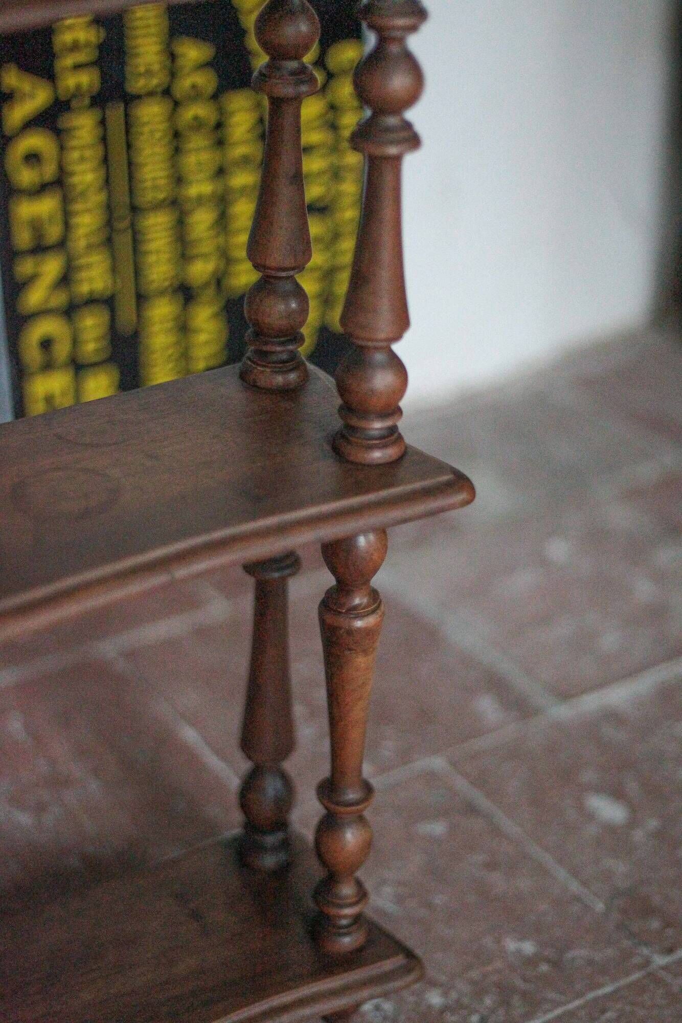 Vintage wall shelf, wooden furniture, living room, kitchen