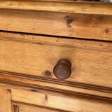 Antique 2-part pine sideboard