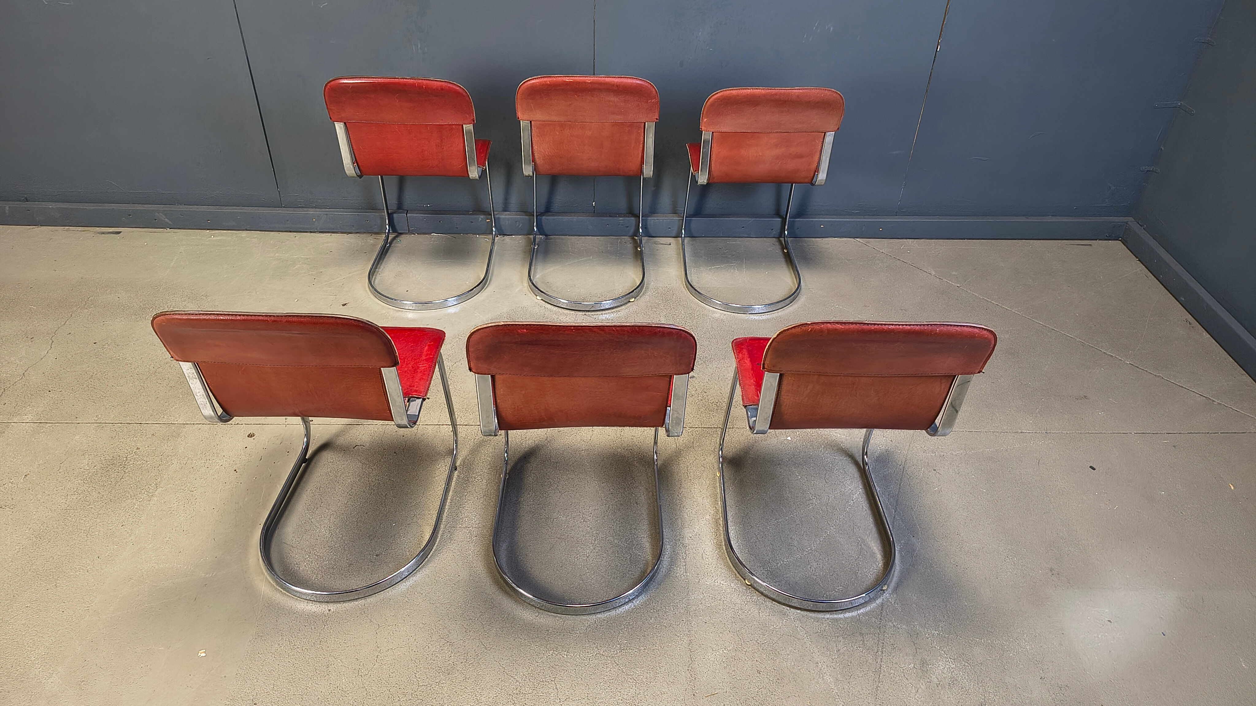 Vintage dining chairs by Cidue, 1970s - set of 6