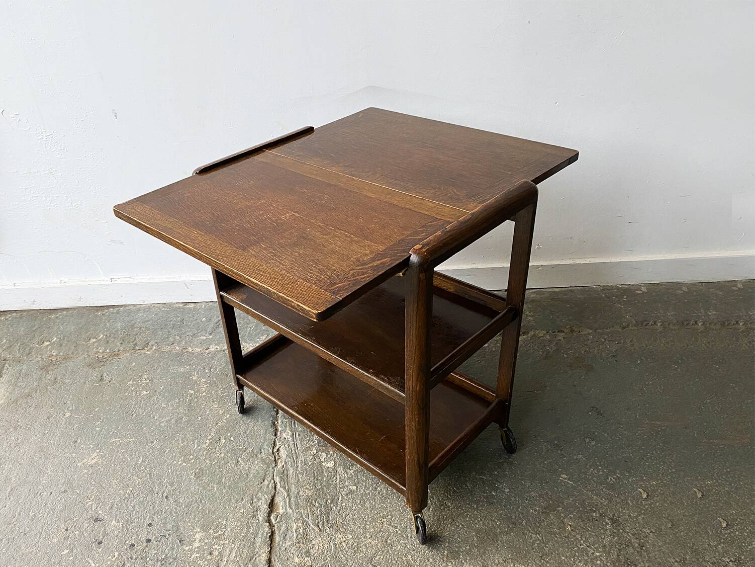 Desserte extensible ou table d'appoint Art Déco vintage des années 1930