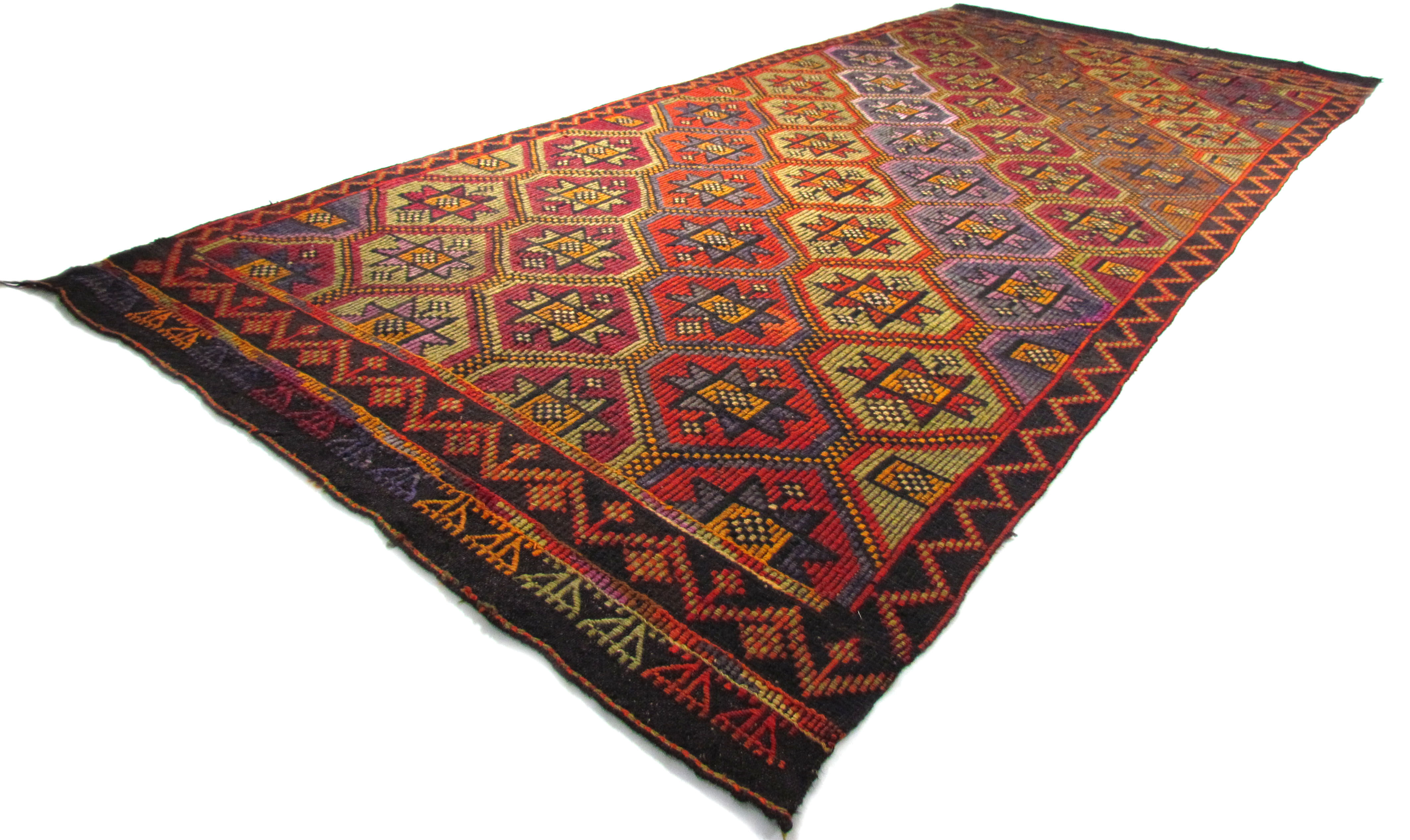 Anatolian handmade kilim rug 350 cm x 162 cm