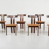 Ensemble de 8 chaises T, style scandinave, années 1960