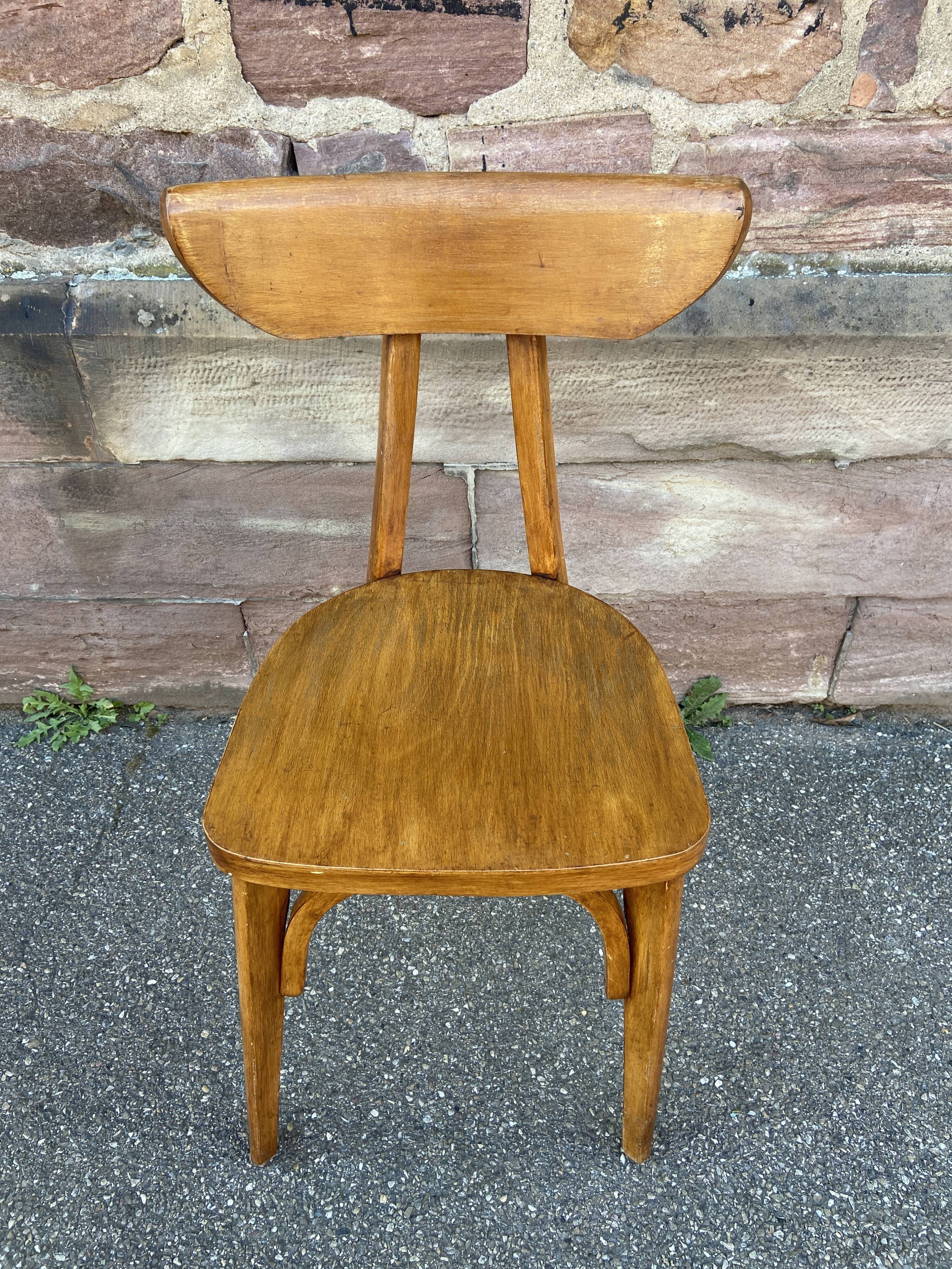 Pair of chairs bistrot banana model 1950s