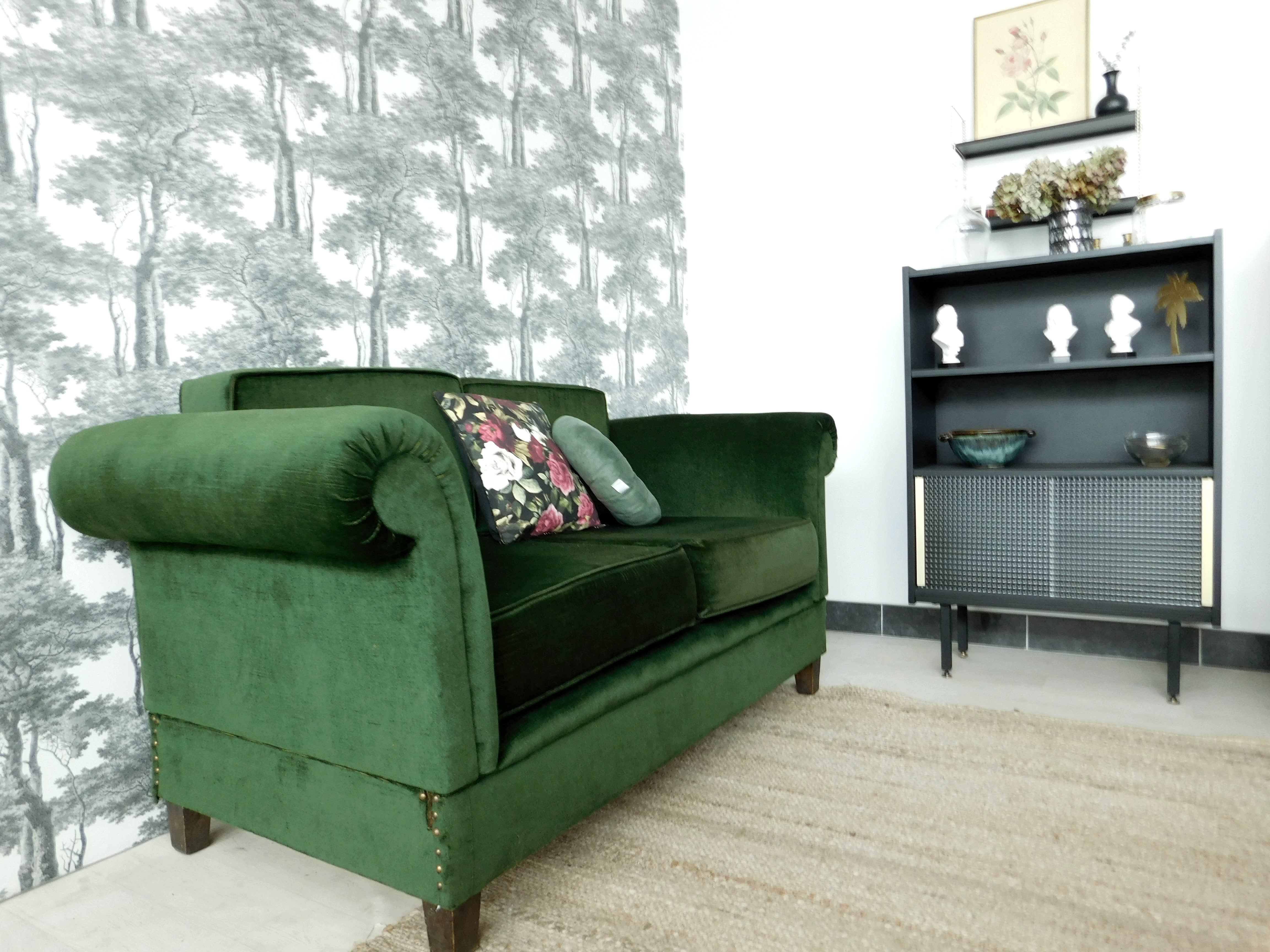 Vintage green couch