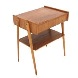 Table de chevet scandinave en teck Carlström Suède 1960