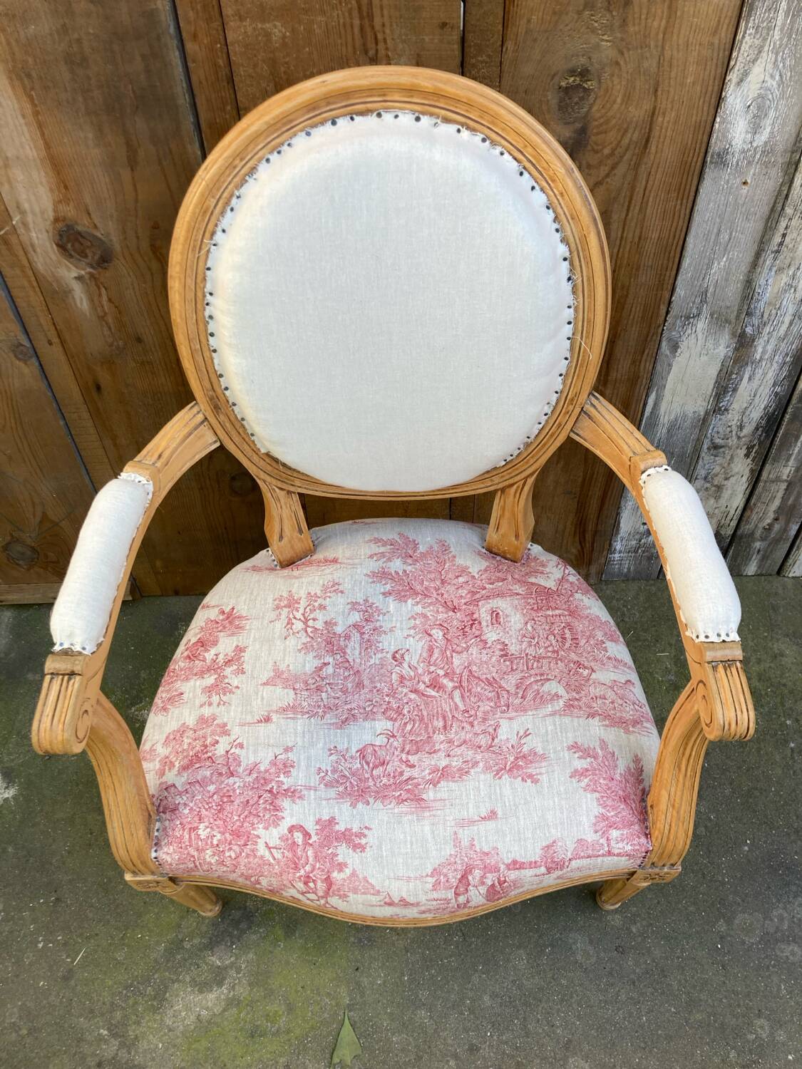 Louis XVI medallion armchair