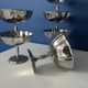 Set of 6 stainless steel ice cream bowls bistro style