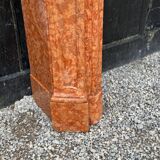 Louis XV Style Fireplace In Red Verona Marble Circa 1880