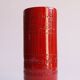Cylindrical red ceramic vase by Aldo Londi for Bitossi, Italy