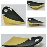 Empty pocket anthropomorphic ceramic black and yellow design 50s