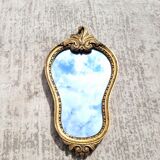 Small gilded mirror with pediment 1960