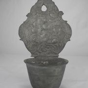 Antique 18th century pewter holy water font