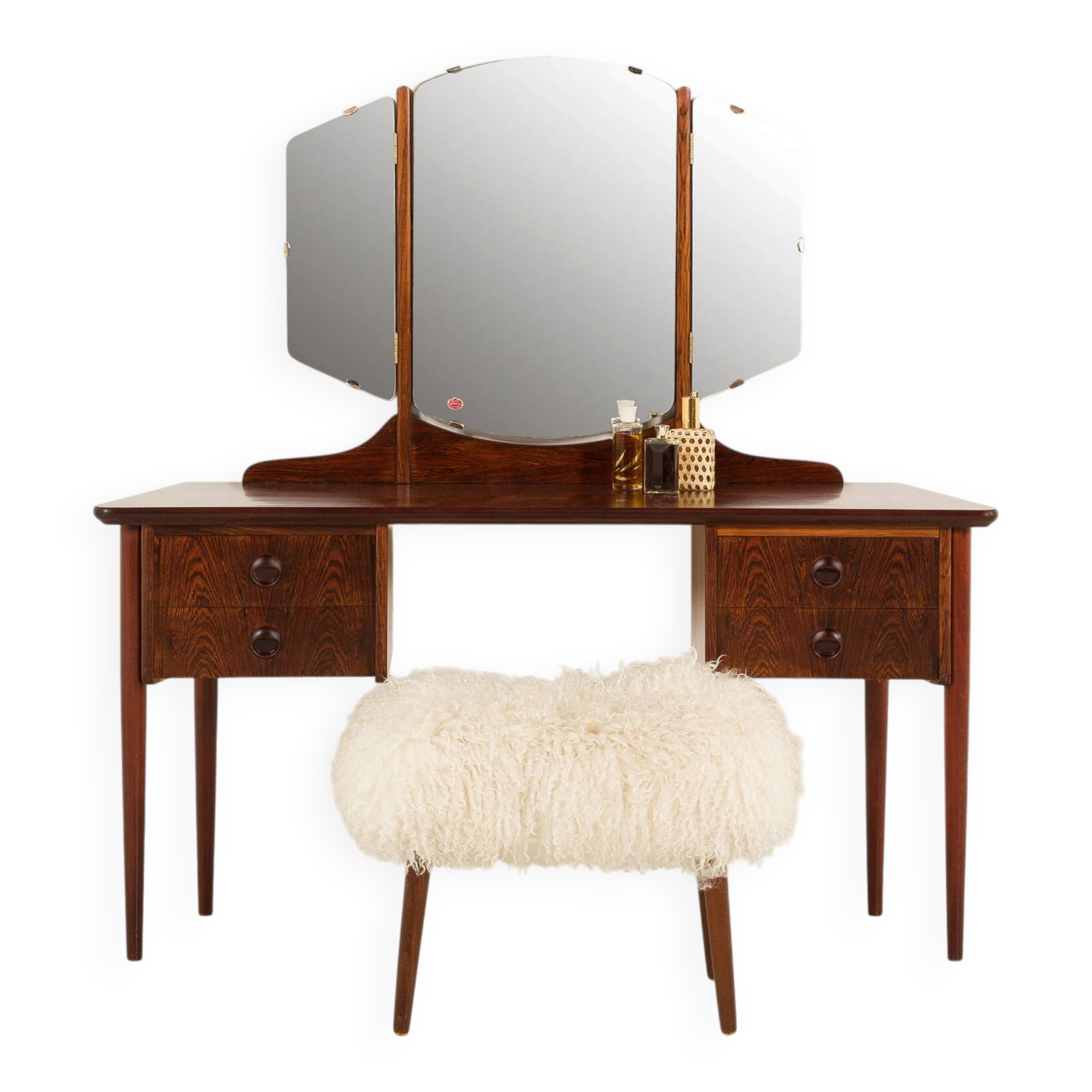 Coiffeuse scandinave en palissandre, années 1960