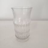 Old Art Deco Style Vase in Crystal Glass Signed Daum Cross of Lorraine and France