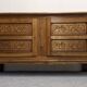 Brutalist oak sideboard attributed to Joseph Savina, France circa 1950.