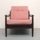1960s armchair in pale pink, new cushions