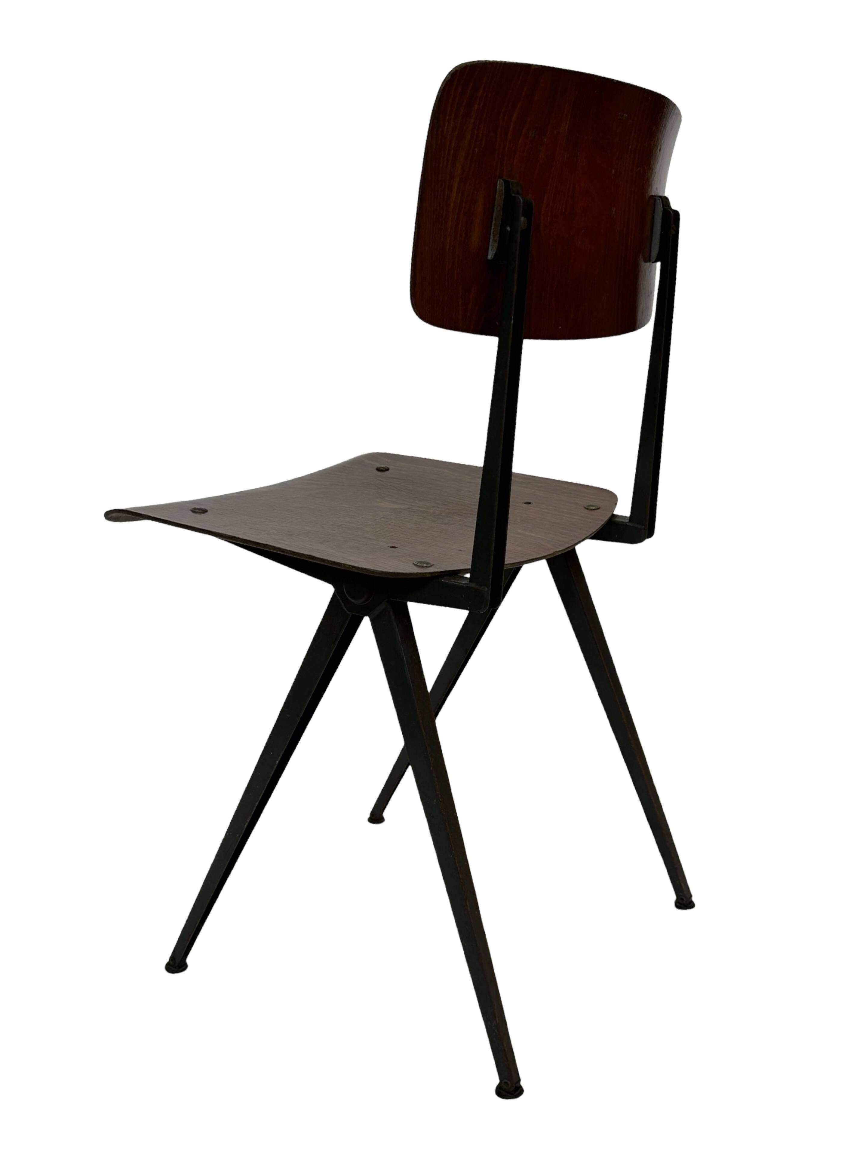 Vintage Marko holland industrial school chair 60's netherlands design