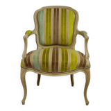 Louis XV style embossed velvet armchair - circa 1950 France