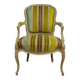Louis XV style embossed velvet armchair - circa 1950 France