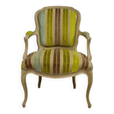 Fauteuil en velours gaufré de style Louis XV - vers 1950 France