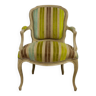 Louis XV style embossed velvet armchair - circa 1950 France