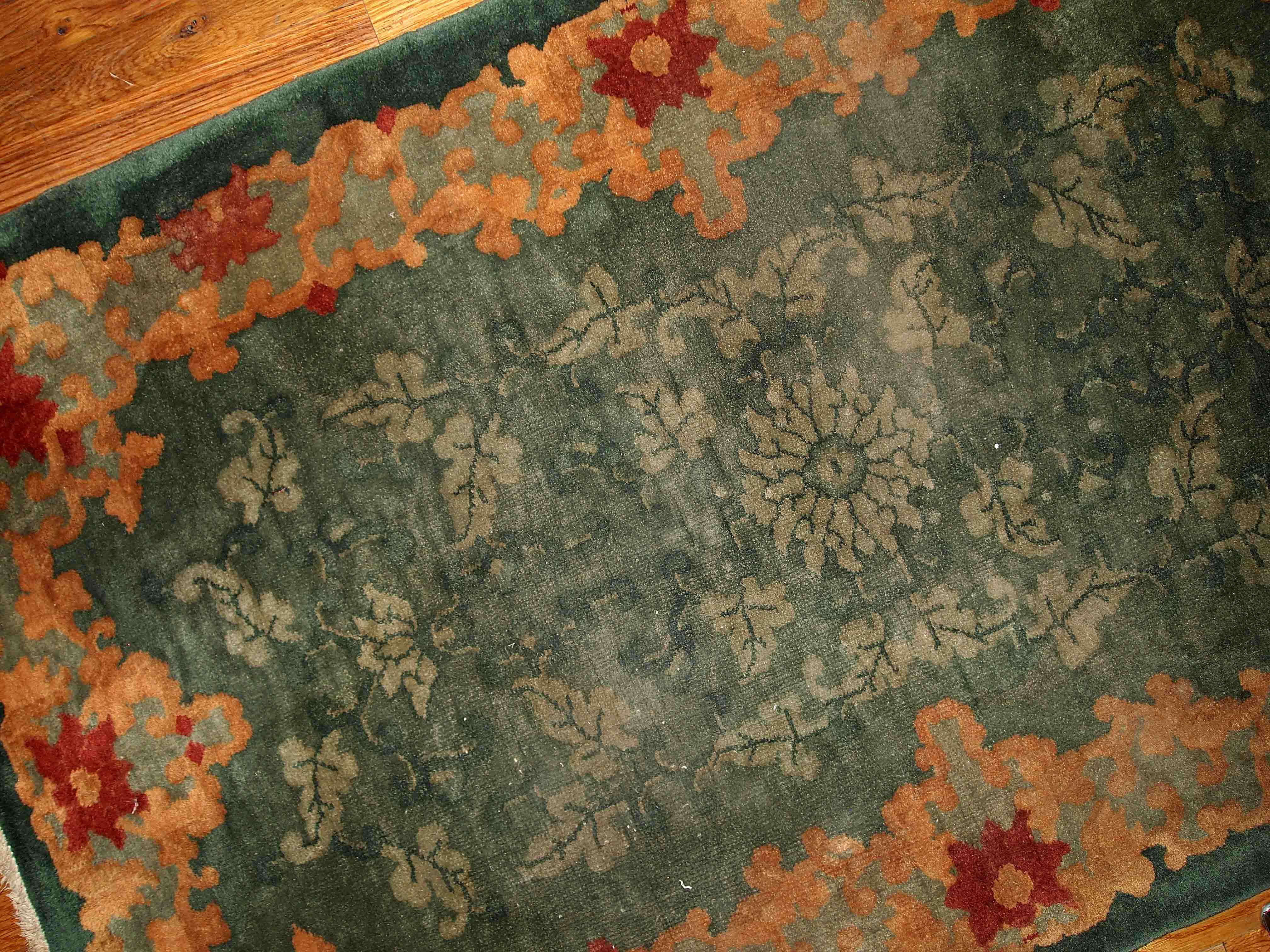 Ancient Chinese carpet Art Deco handmade 121cm x 183cm 1920s