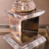 Living room lamp plexi and brass italian desing and deluxe lampshade 58x35