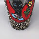 1960s Stunning Lava Vase by Melior, Made in Italy