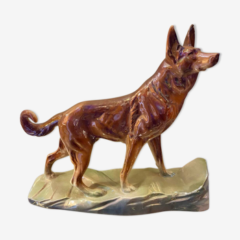 Vintage ceramic German Shepherd dog