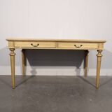 Large desk with natural oak top, 2 drawers