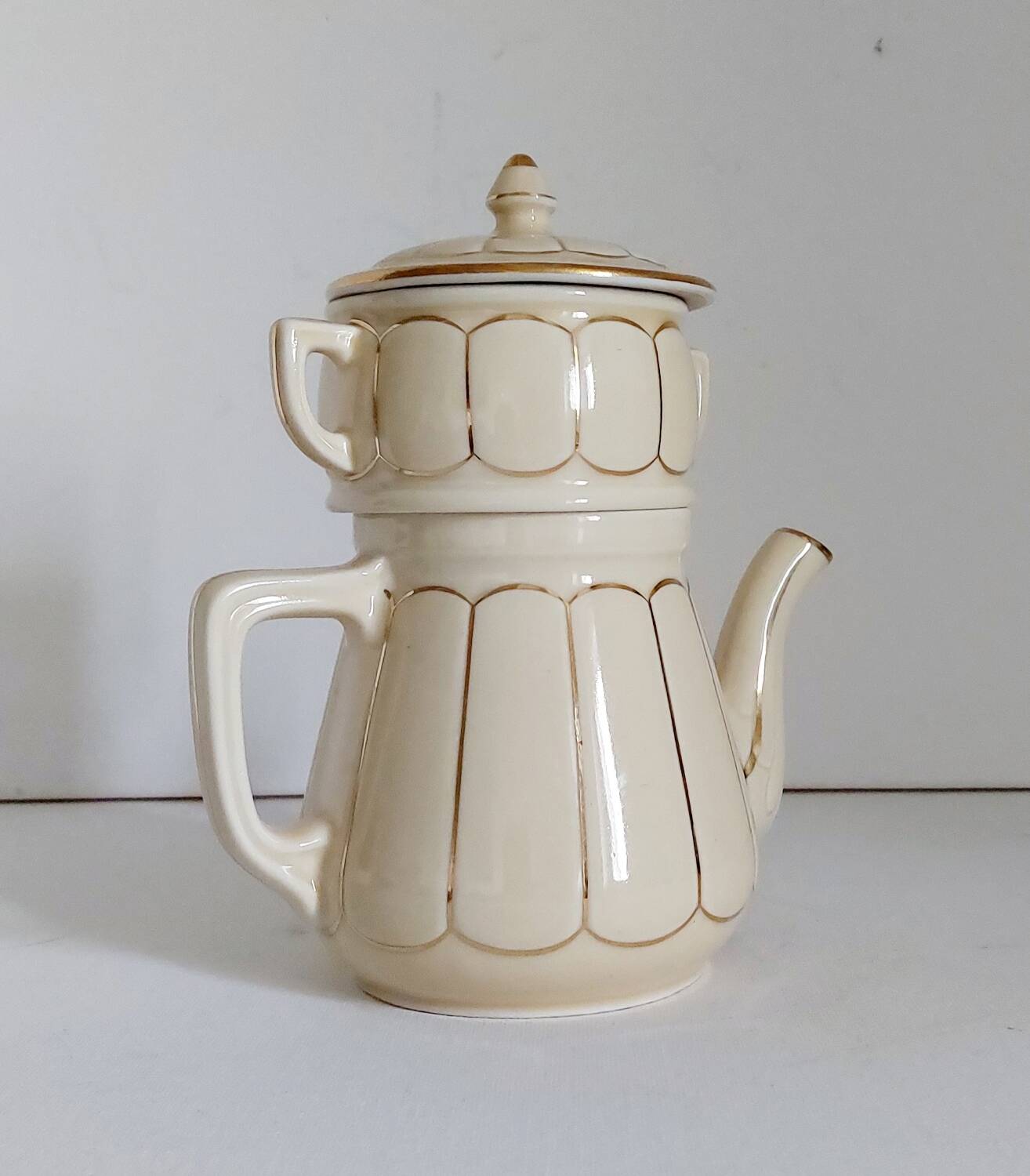 Vintage St Uze earthenware coffee maker
