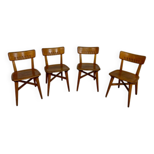 suite de 4 chaises vintage