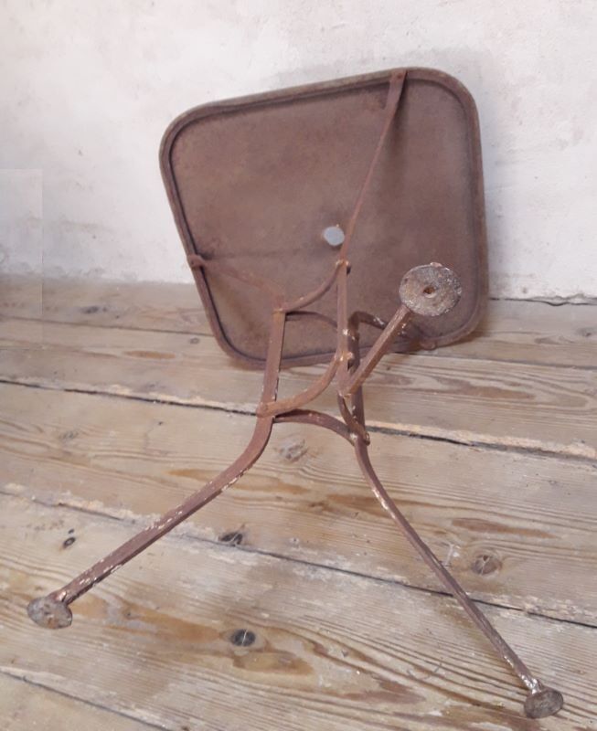 Pedestal table, wrought iron garden table