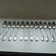Lot 12 old silver metal spoons Christofle marly model floral decoration