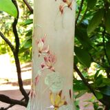 Magnificent Legras Art Nouveau vase from 1900 in frosted enamelled glass.