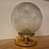 Vintage textured globe table lamp