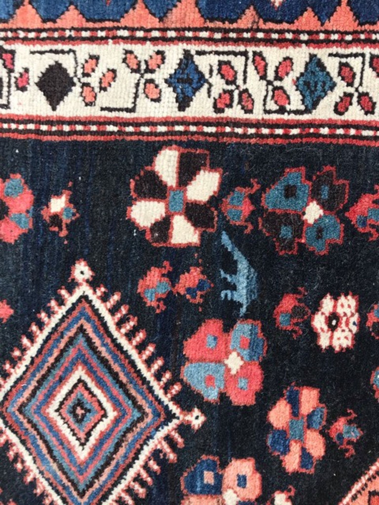 Very beautiful antique Persian carpet Malayer handmade 180x322 cm
