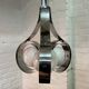 Vintage Space Age chrome and glass chandelier from the 1970s.