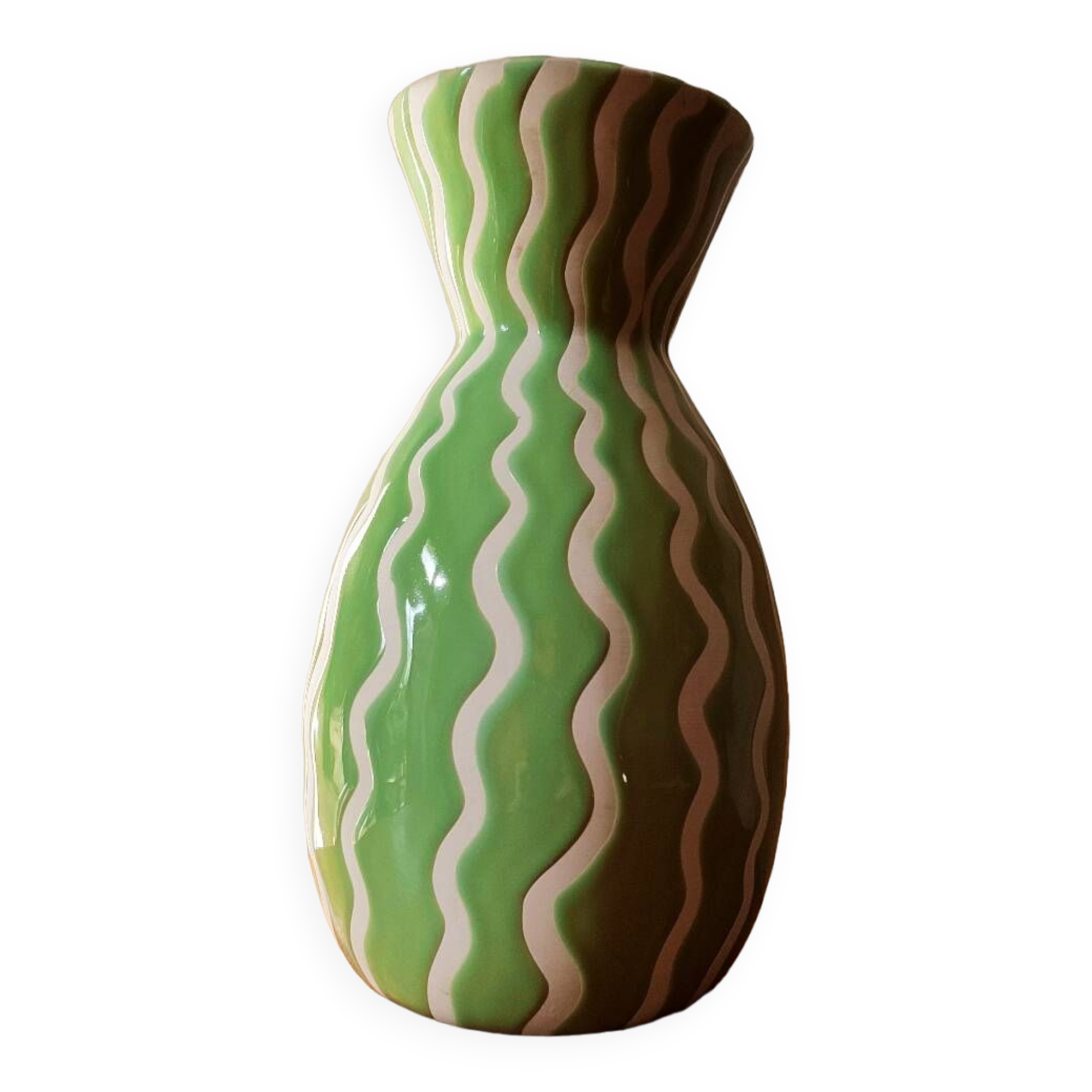 Almond green vase