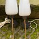 Paire appliques murales opaline maison Arlus vers 1950