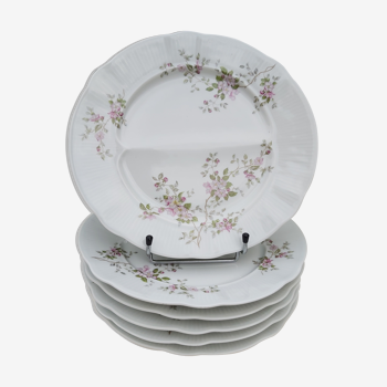 6 assiettes à compartiments en porcelaine Pillivuyt