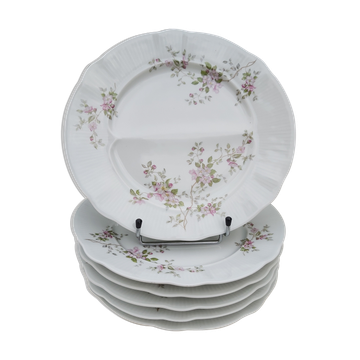 6 assiettes à compartiments en porcelaine Pillivuyt