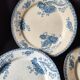 Set of 4 plates, 1920s - Sarreguemines - Royat peony design