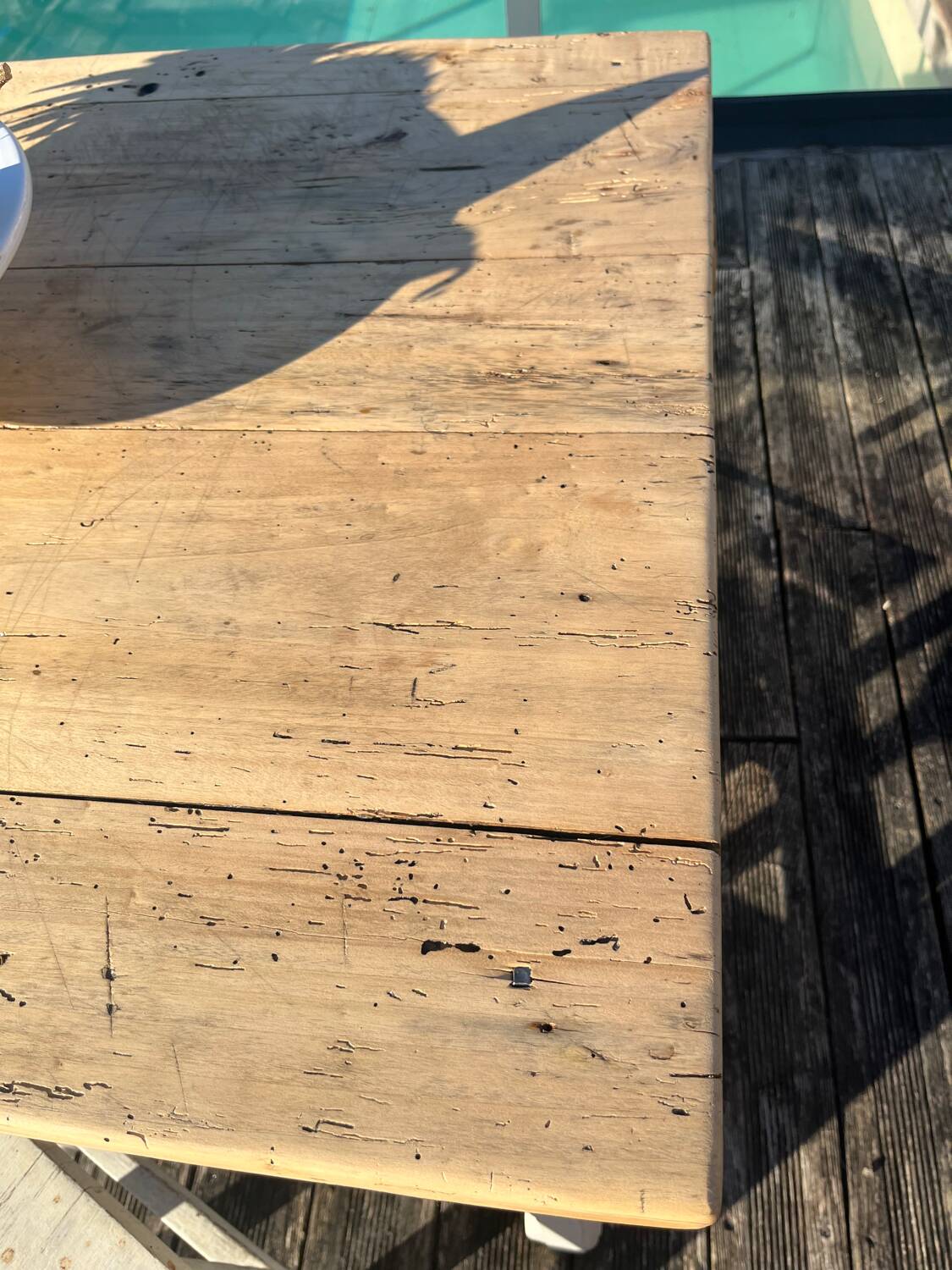 Large old farm table